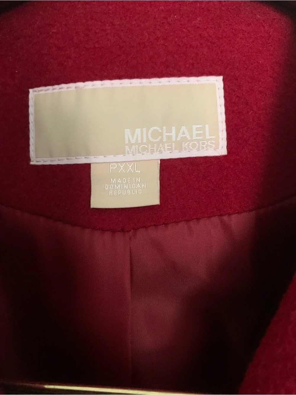 Michael Kors NWT Red Belted Wool-Blend Coat XXL